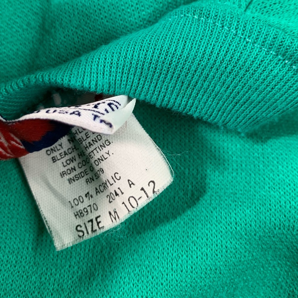 Vintage American Concepts Women’s Green Pullover Jumper Sweatshirt Sweater XS - Picture 7 of 8